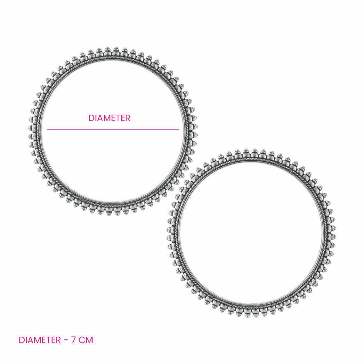 Oxidised Handmade Elegant Bangle - (Set of two Bangles)