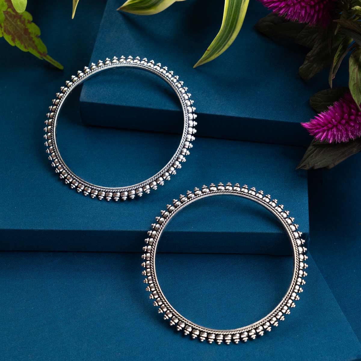 Oxidised Handmade Elegant Bangle - (Set of two Bangles)