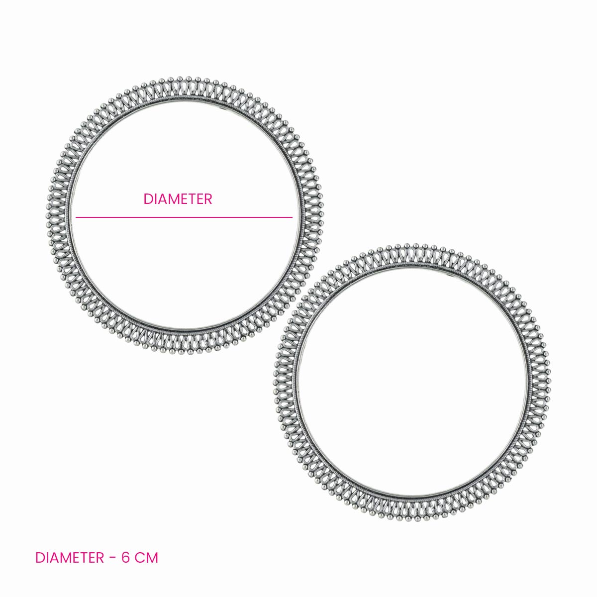 Oxidised Handmade Elegant Bangle - (Set of two Bangles)