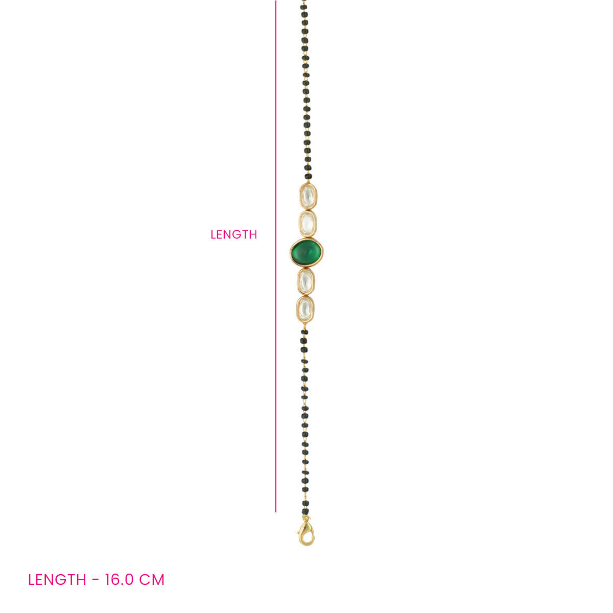 Floral Polki Hand Mangalsutra