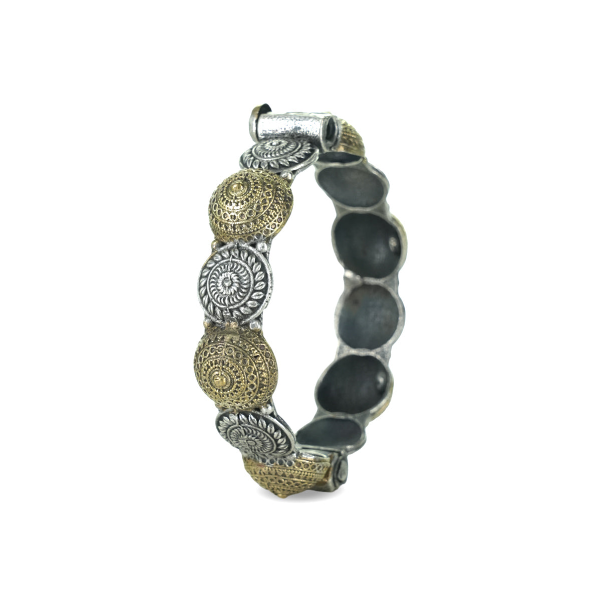 Oxidised Handmade Adjustable Kada - Single Kada