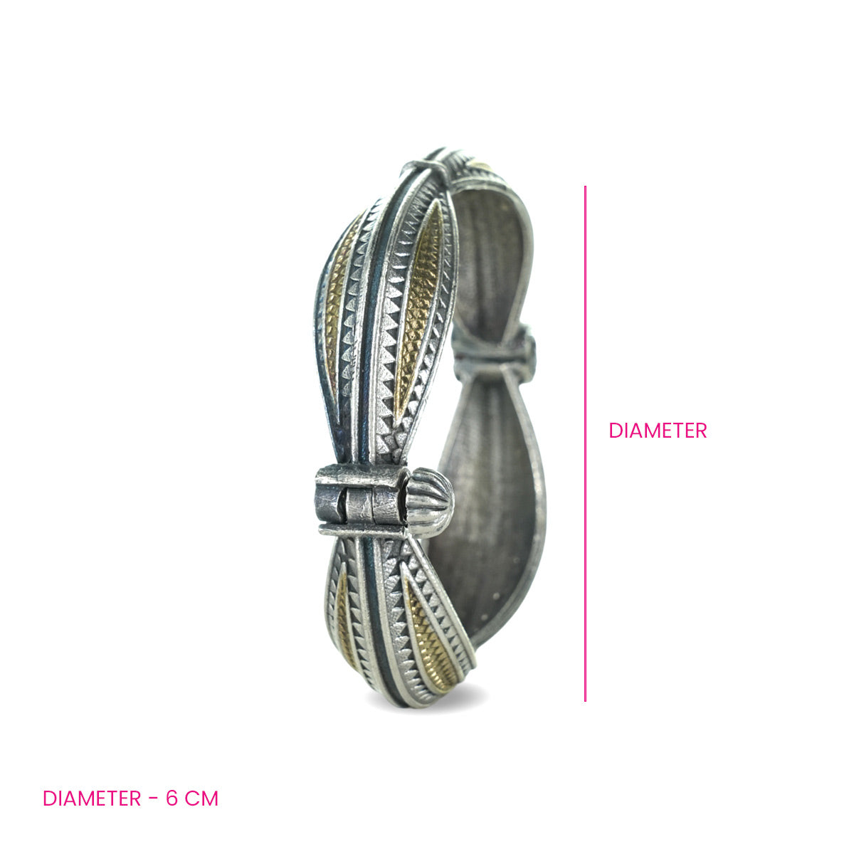 Oxidised Handmade Adjustable Kada - Single Kada
