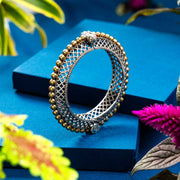 Oxidised Handmade Zaroka Adjustable Kada - Single Kada