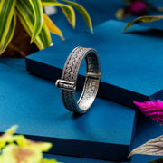 Oxidised Handmade Adjustable Kada - Single Kada