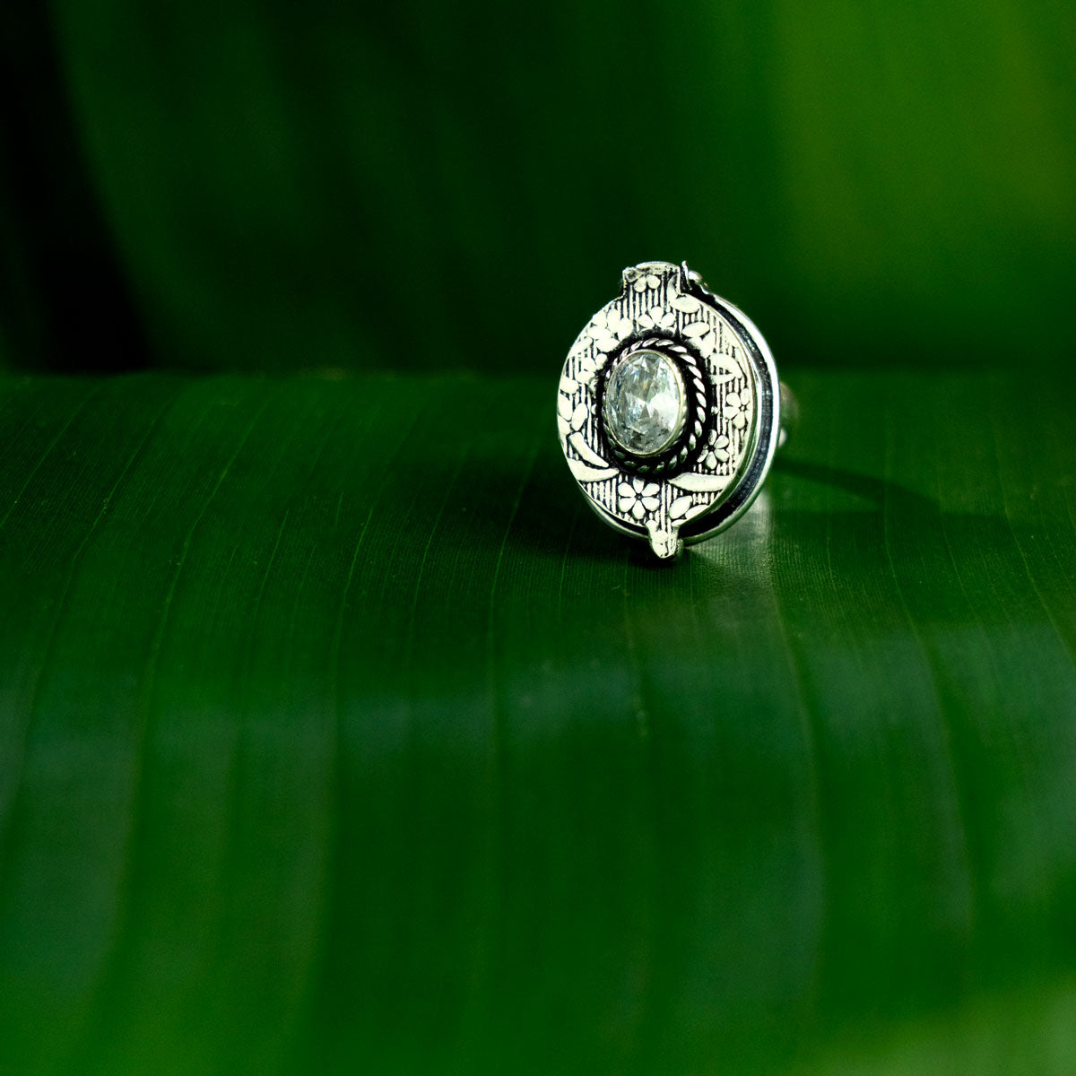 Antique Oxidized Finger Ring