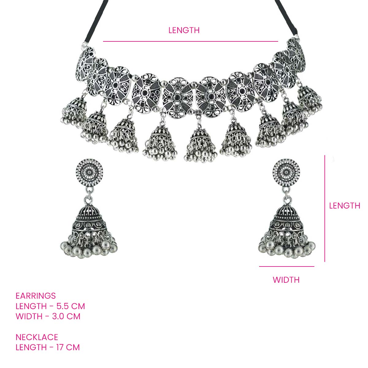 Mudra Oxidised Necklace Set