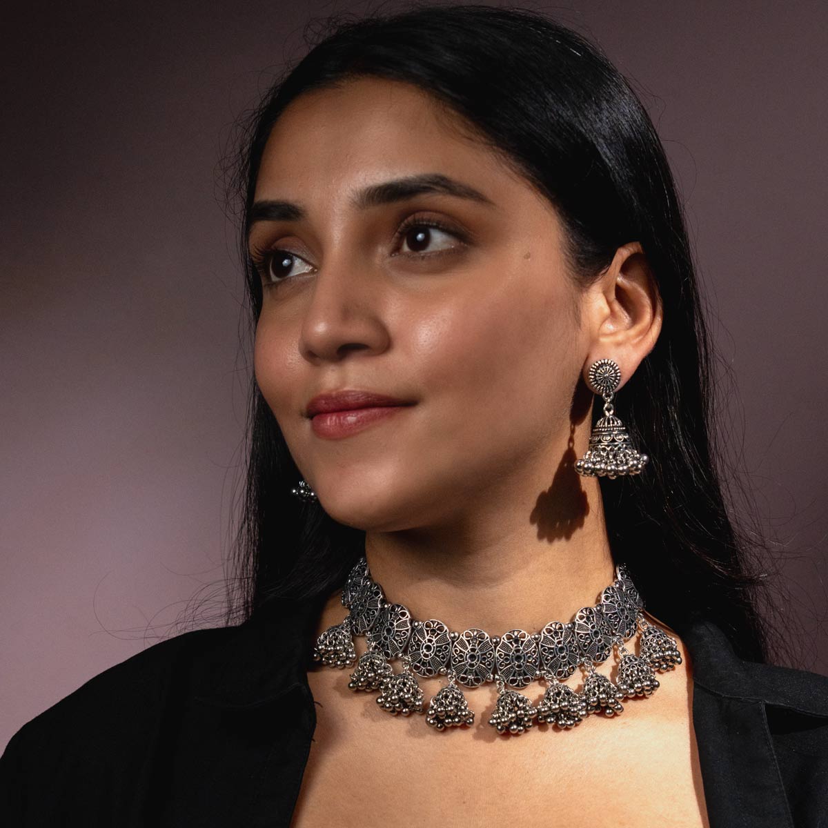 Mudra Oxidised Necklace Set