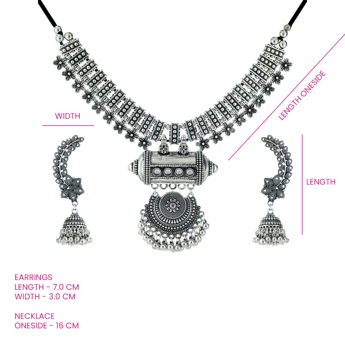 Aabha Oxidised Necklace Set