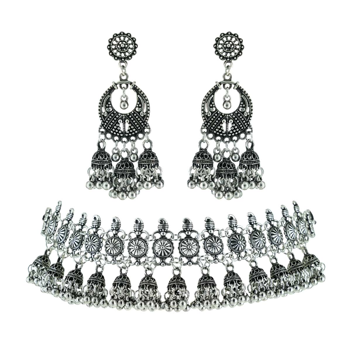 Chamak Oxidised Chocker Set