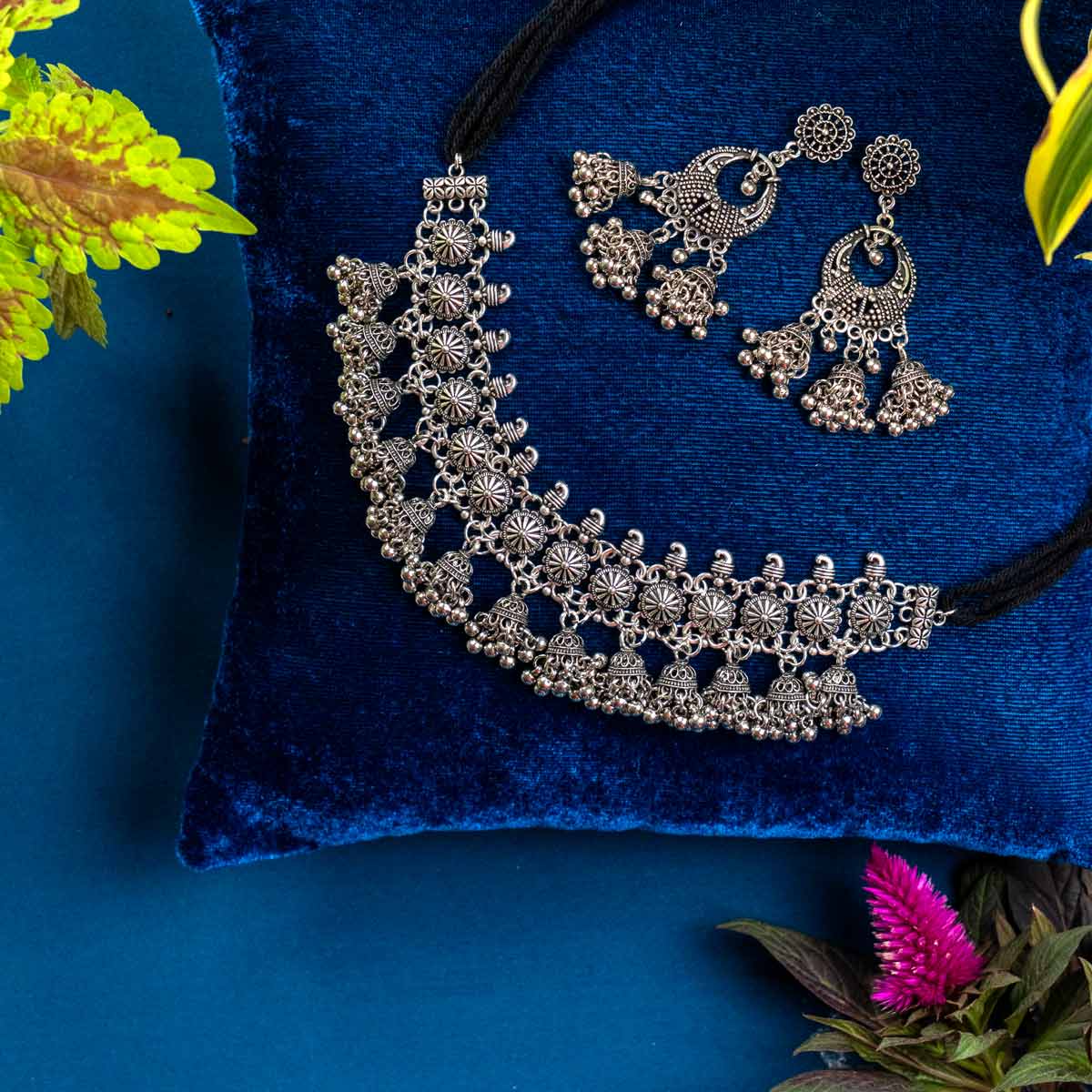 Chamak Oxidised Chocker Set