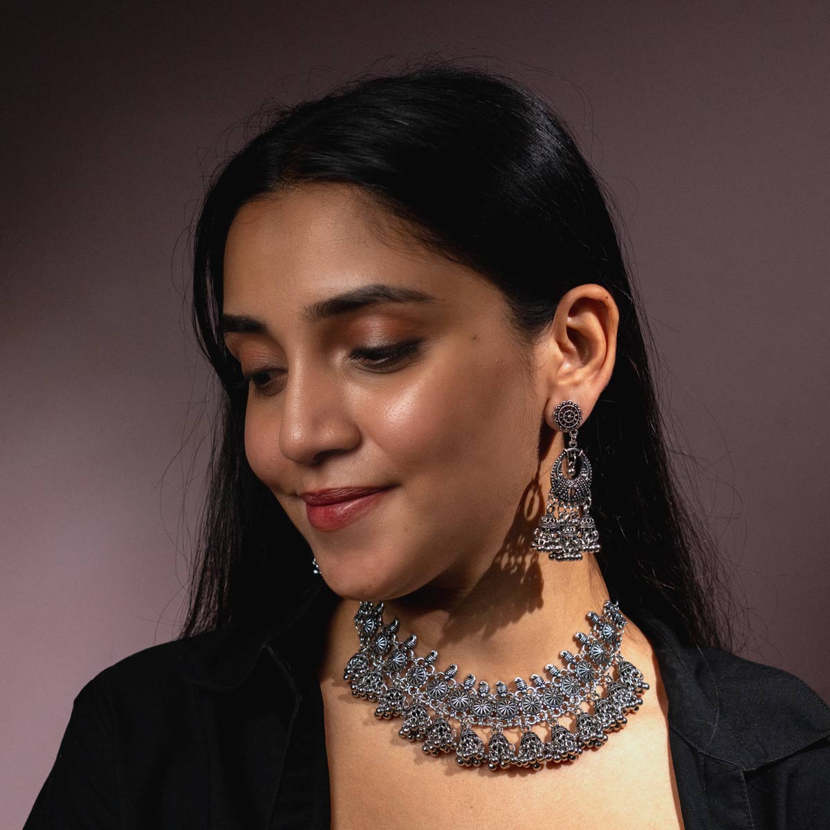 Chamak Oxidised Chocker Set