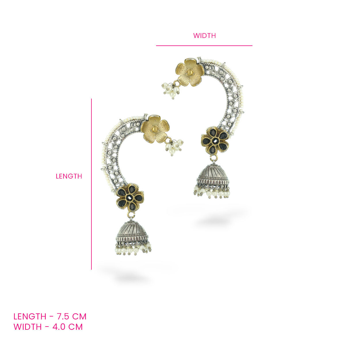 Chaand Gul Jhumka Earrings