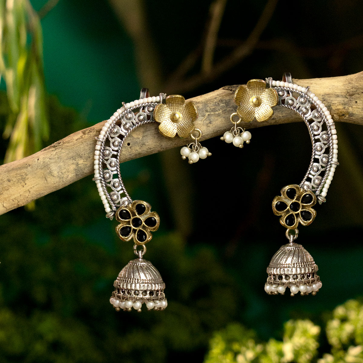 Chaand Gul Jhumka Earrings
