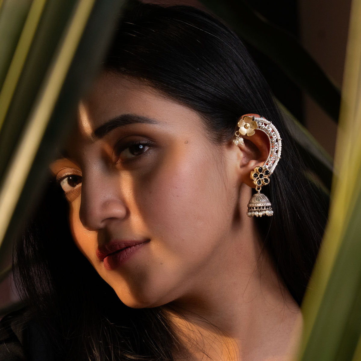 Chaand Gul Jhumka Earrings