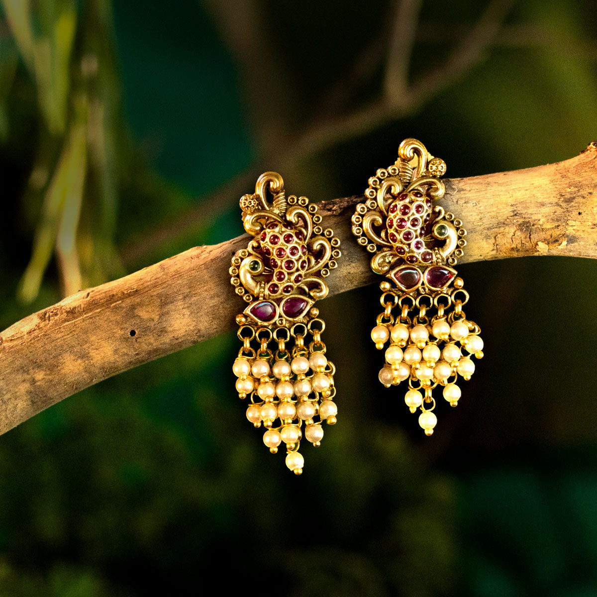 Morika Pearl Tassel Earrings