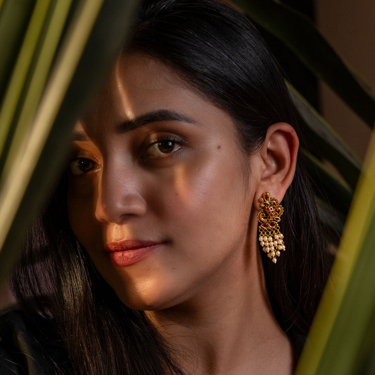 Morika Pearl Tassel Earrings