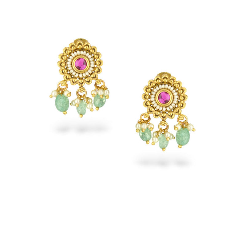 Firoza Gul Pearl Earrings