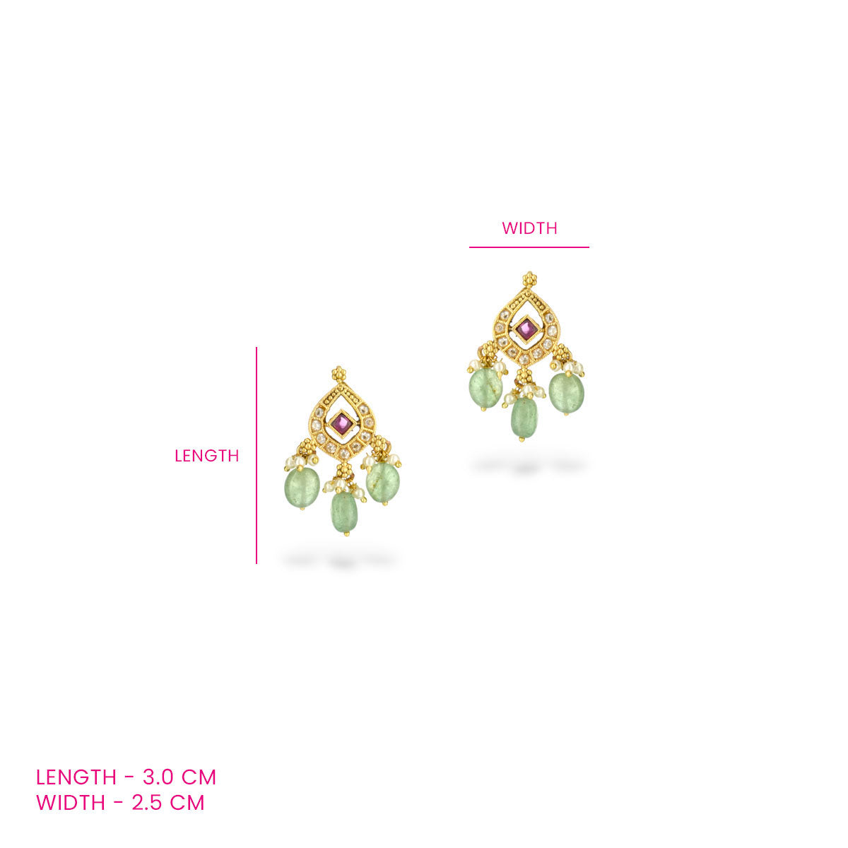 Green Drop Earrings