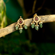 Green Drop Earrings