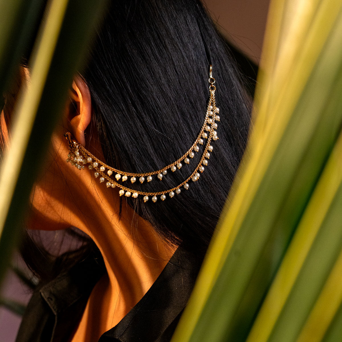 Sunehri Pearl Hair Chain