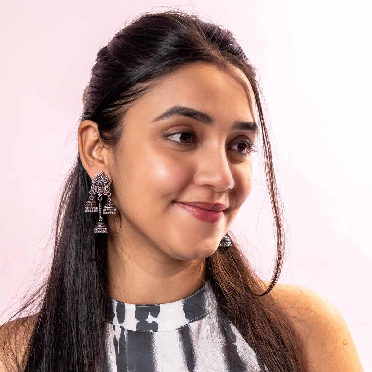 Morni Oxidised Jhumka