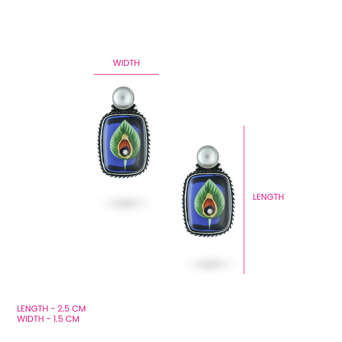 Hand painted Morpankh Studs