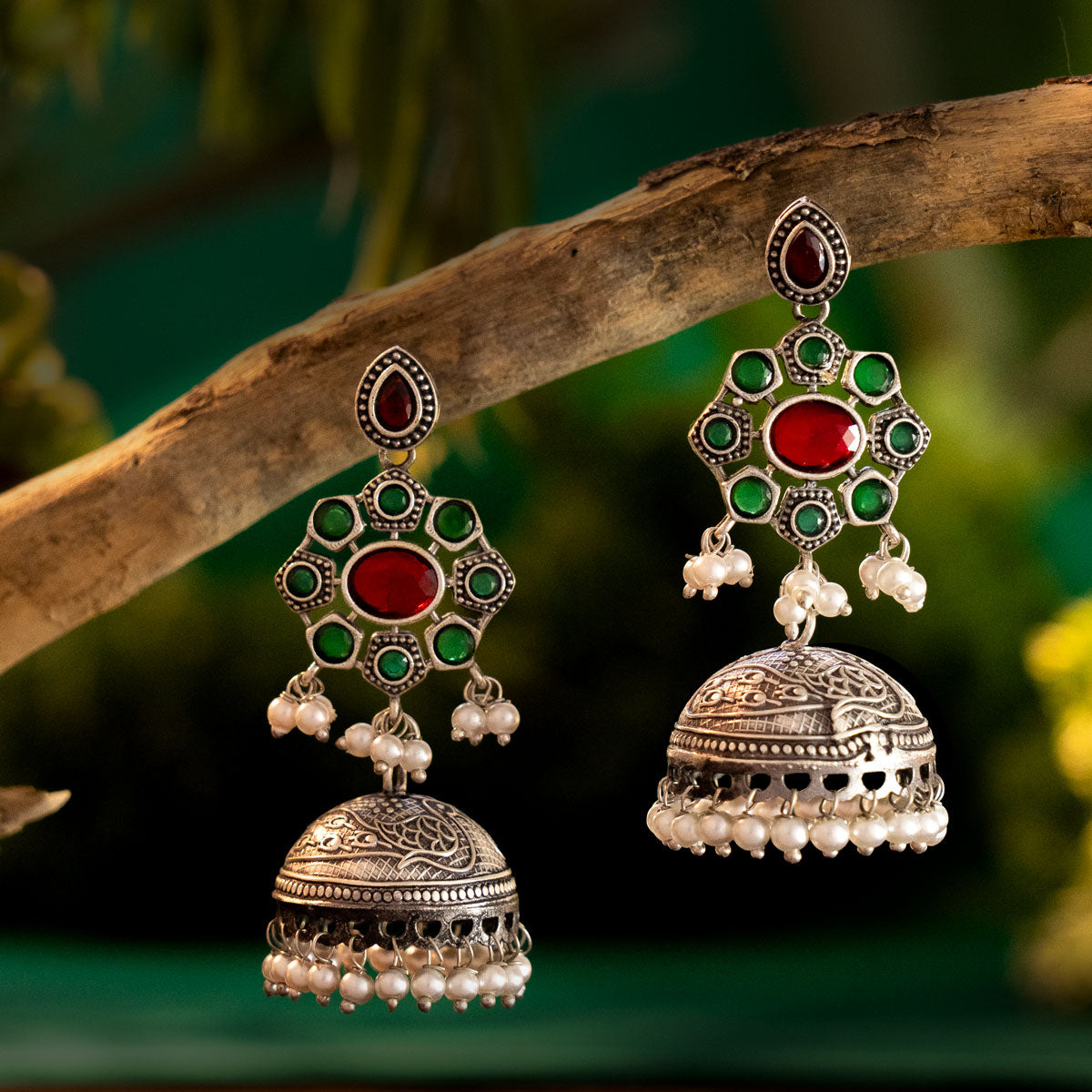 Noor-e-Morni Jhumka Earrings