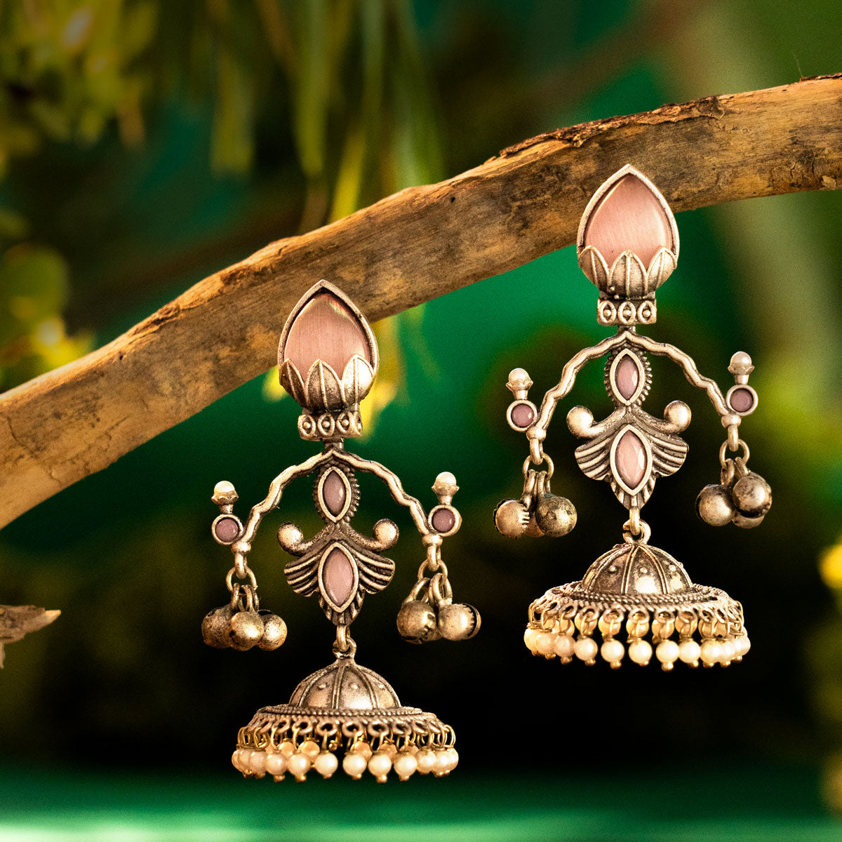 Tejasvi Pearl Jhumkas