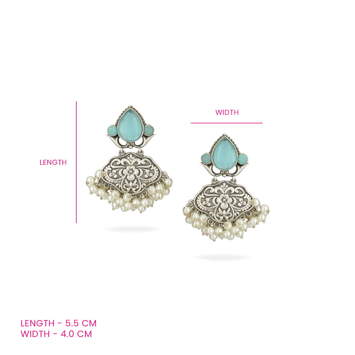 Noor Aqua Earrings