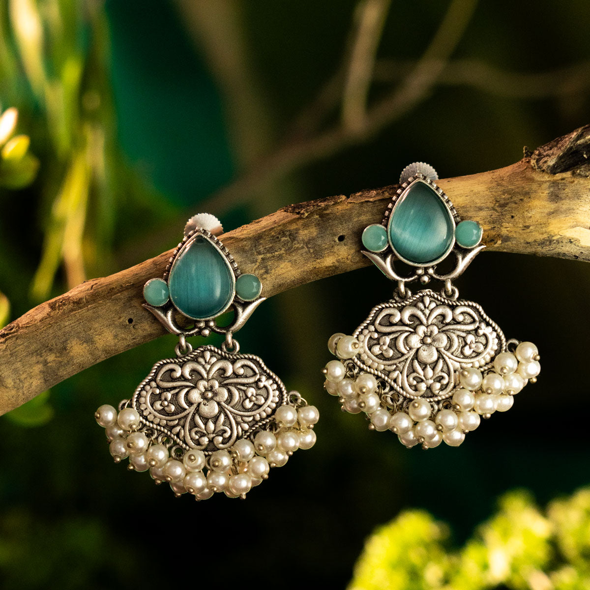 Noor Aqua Earrings