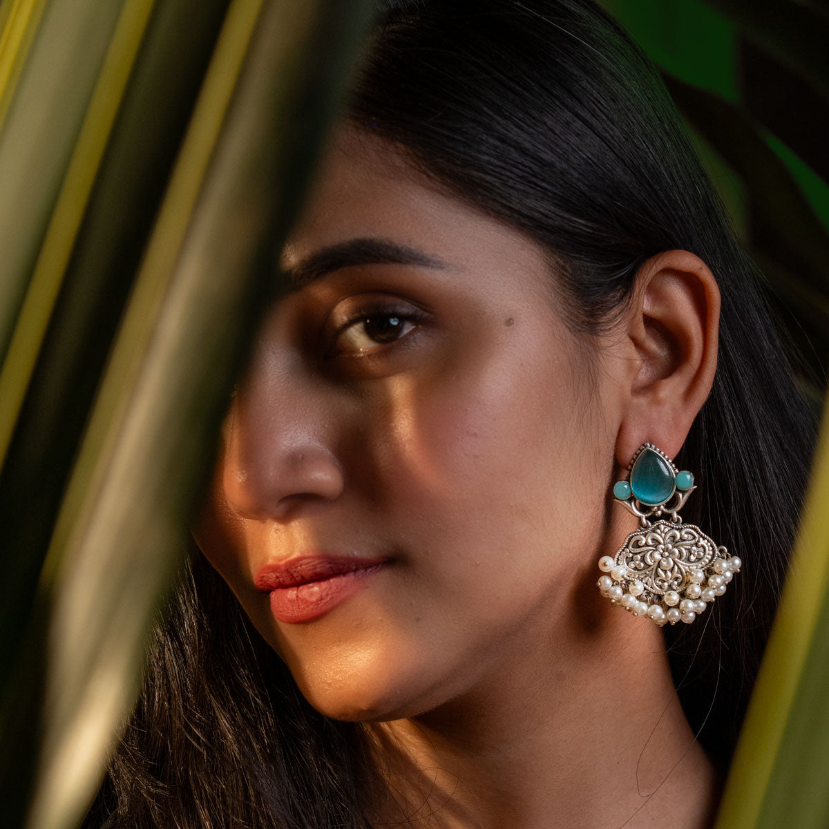 Noor Aqua Earrings