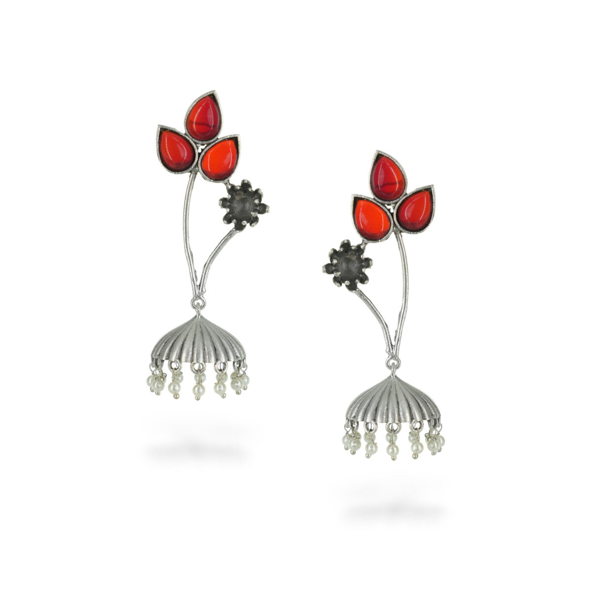 Red Lotus Jhumka