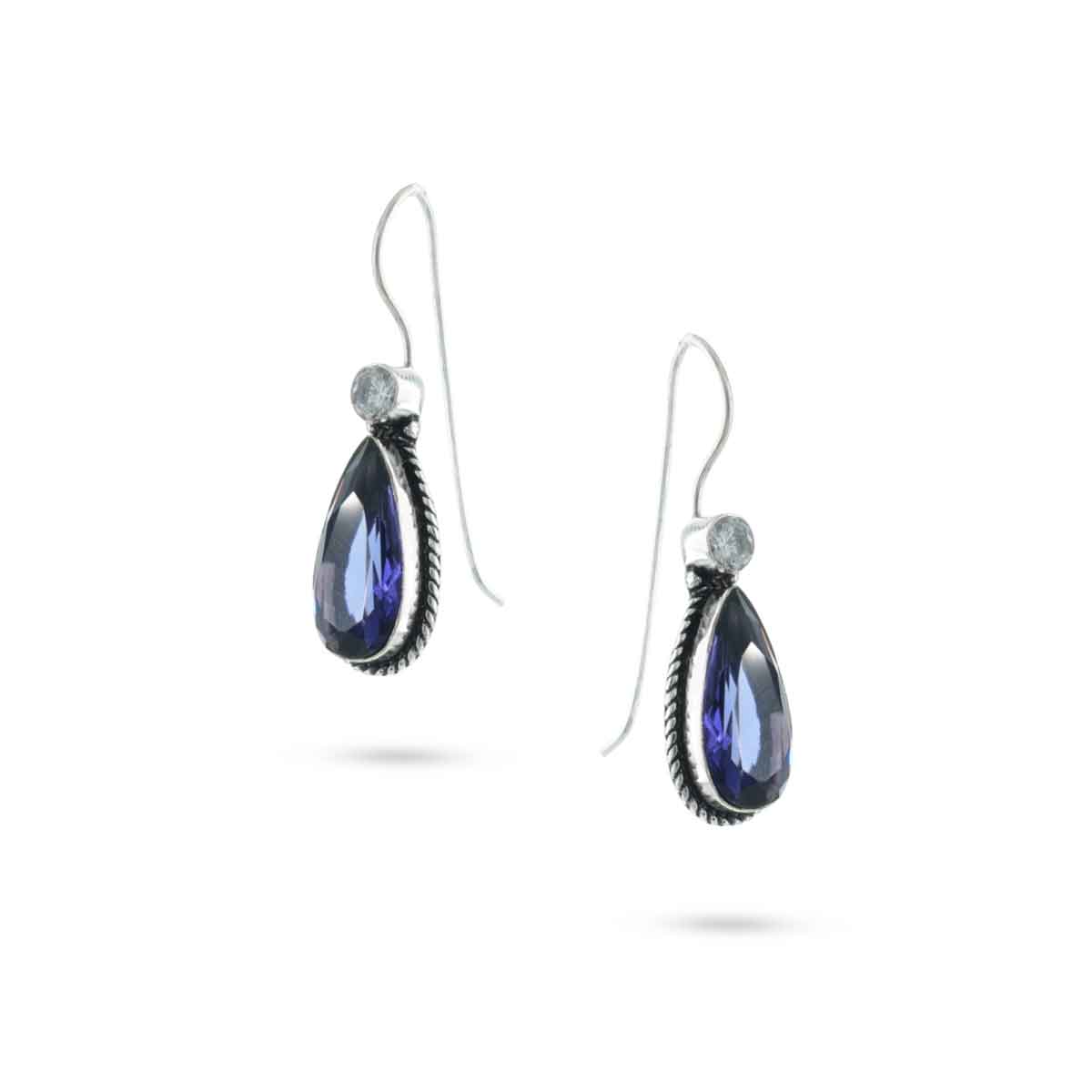 Royal Blue Stone Earrings