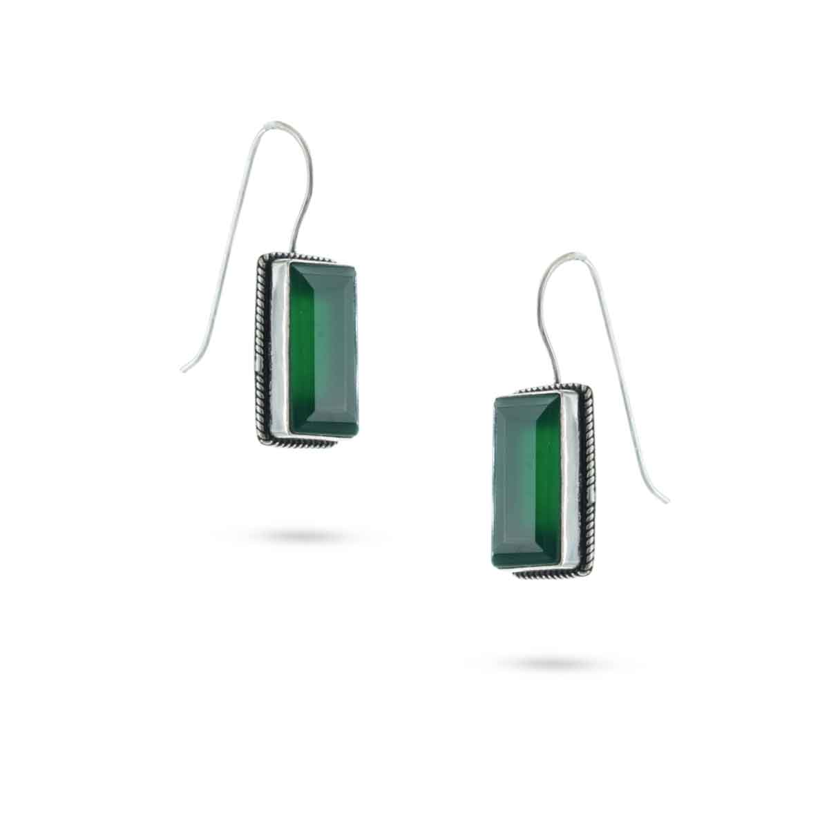Royal Green Stone Earrings
