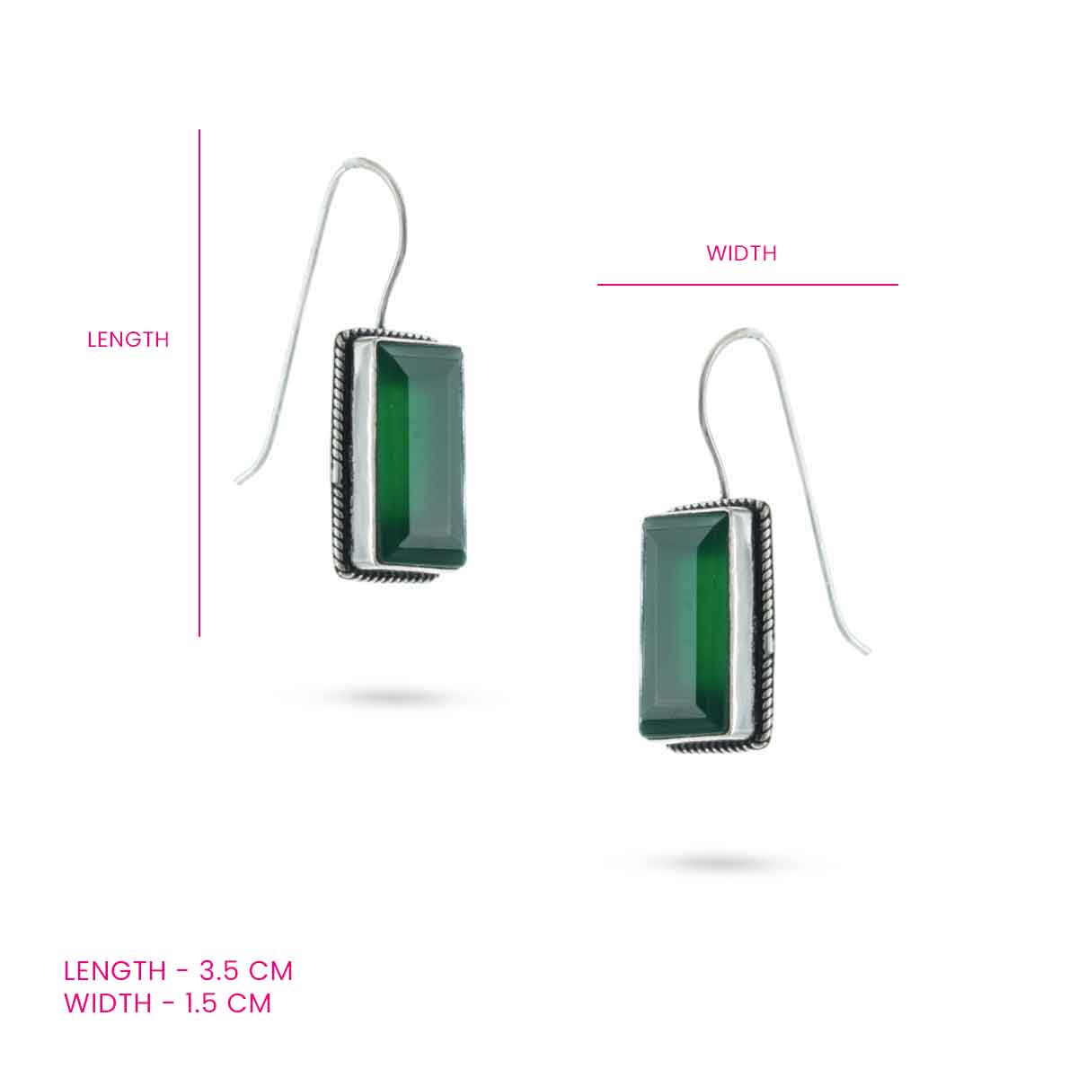 Royal Green Stone Earrings