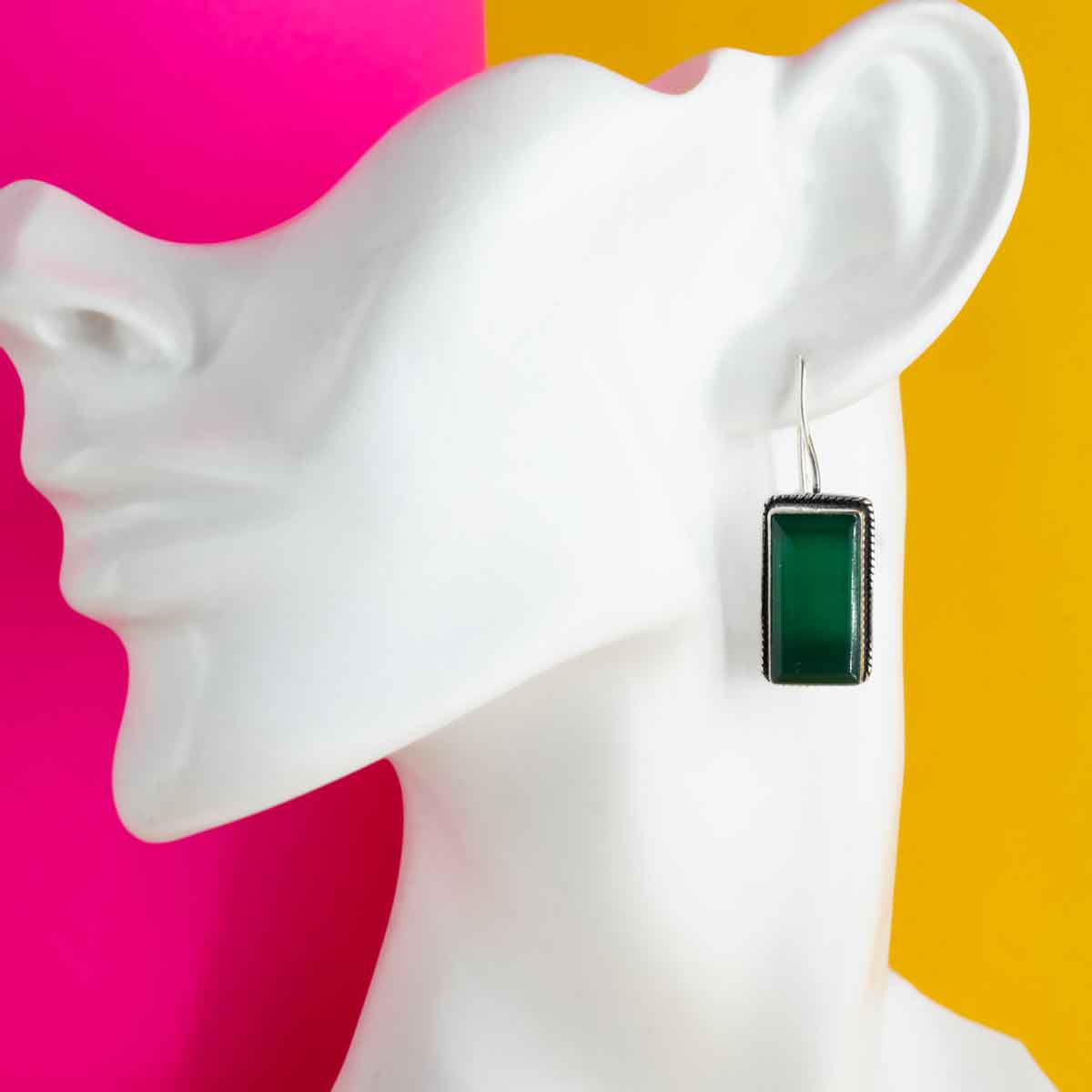 Royal Green Stone Earrings