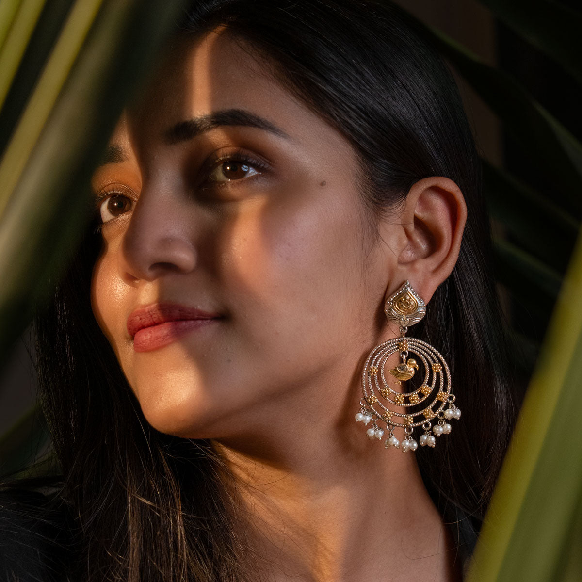 Rajsi Bird Hoop Earrings