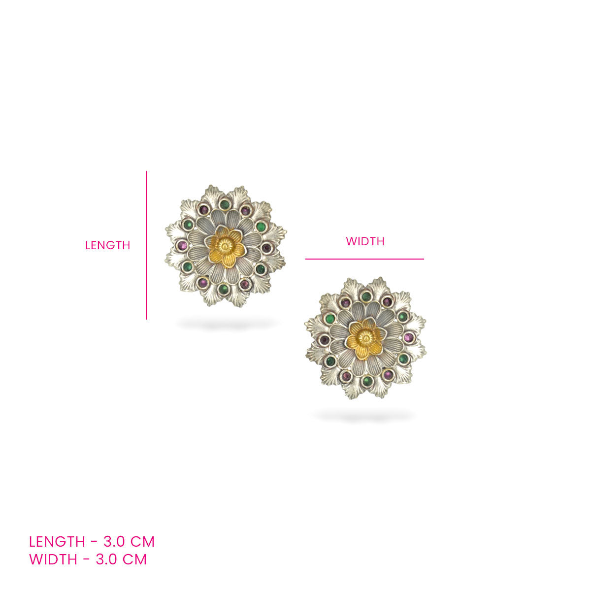 Pushpa Floral Stud Earrings