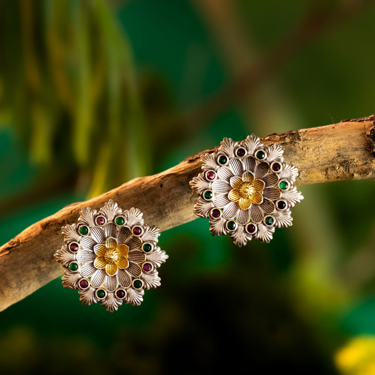 Pushpa Floral Stud Earrings