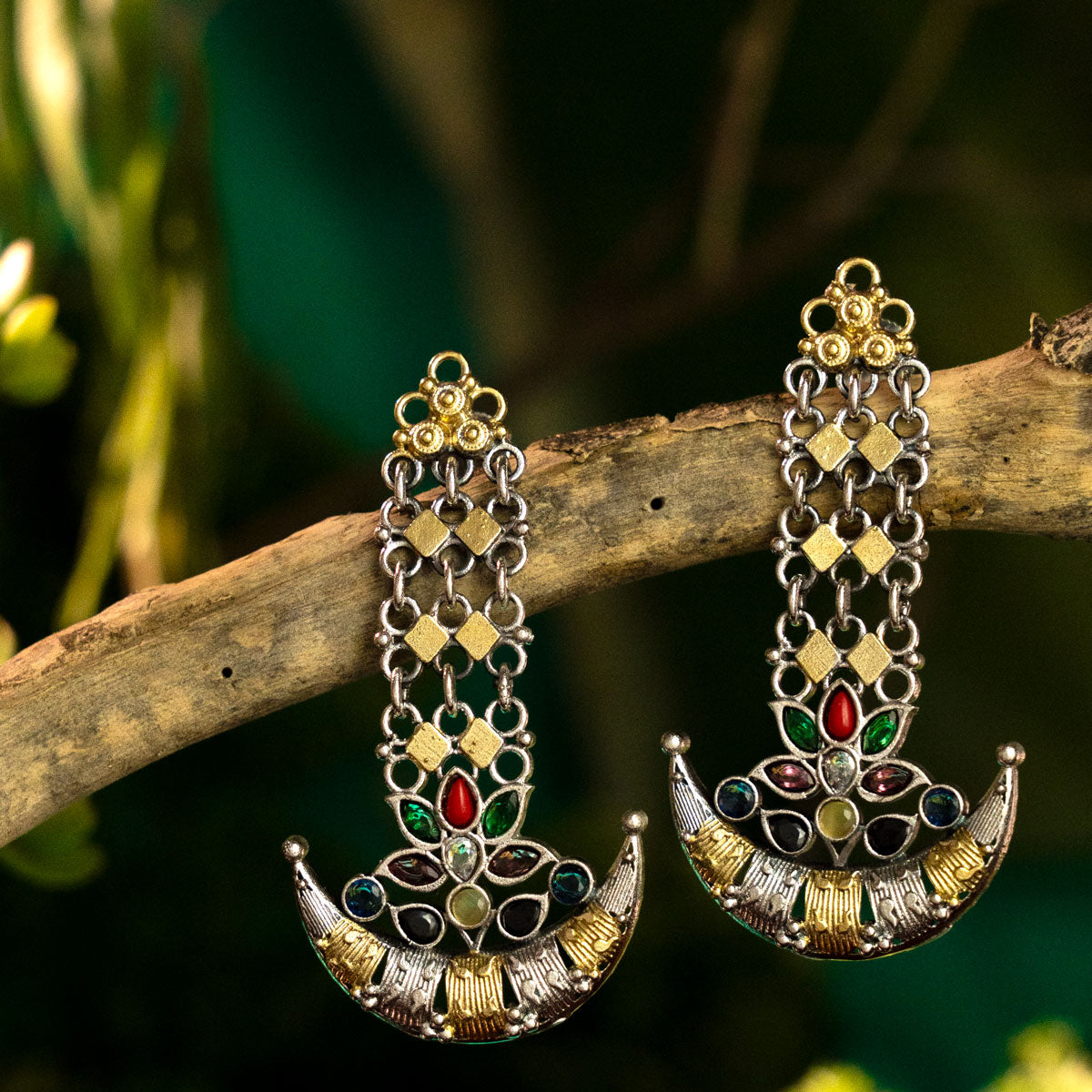 Aarohi Stone Chandbali Earrings