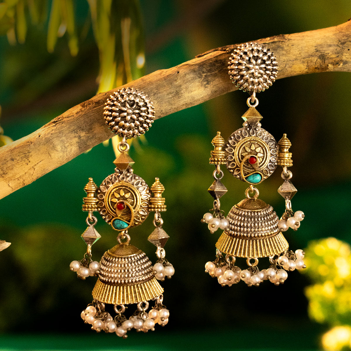 Soorya Pearl Jhumka Earrings