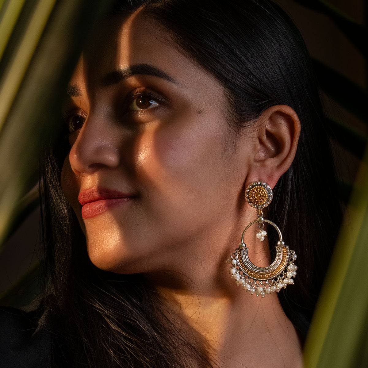 Pearl Chandbali Earrings