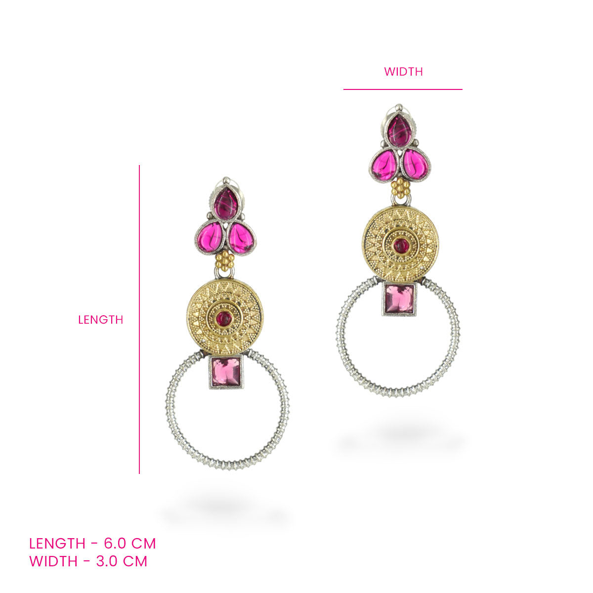 Zeenat Halo Drop Earrings