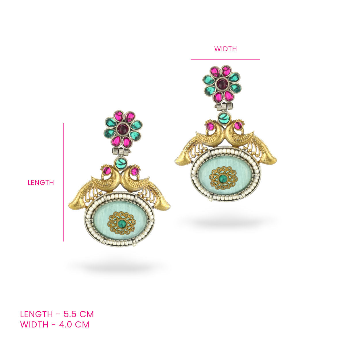 Gulzar Aqua Earrings