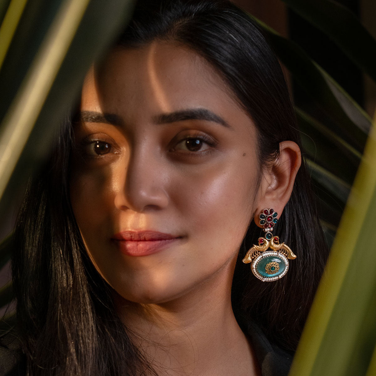 Gulzar Aqua Earrings