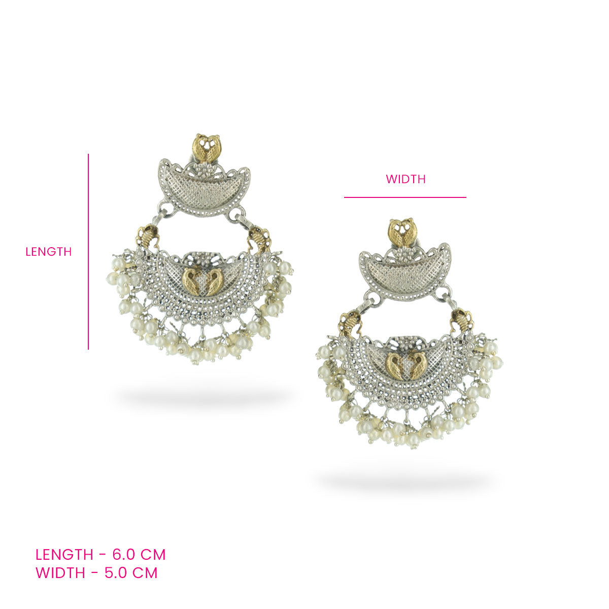 Morni Pearl Chandbali Earrings
