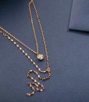 Sleek Golden Trails Of The Pearl Necklace (Brass)