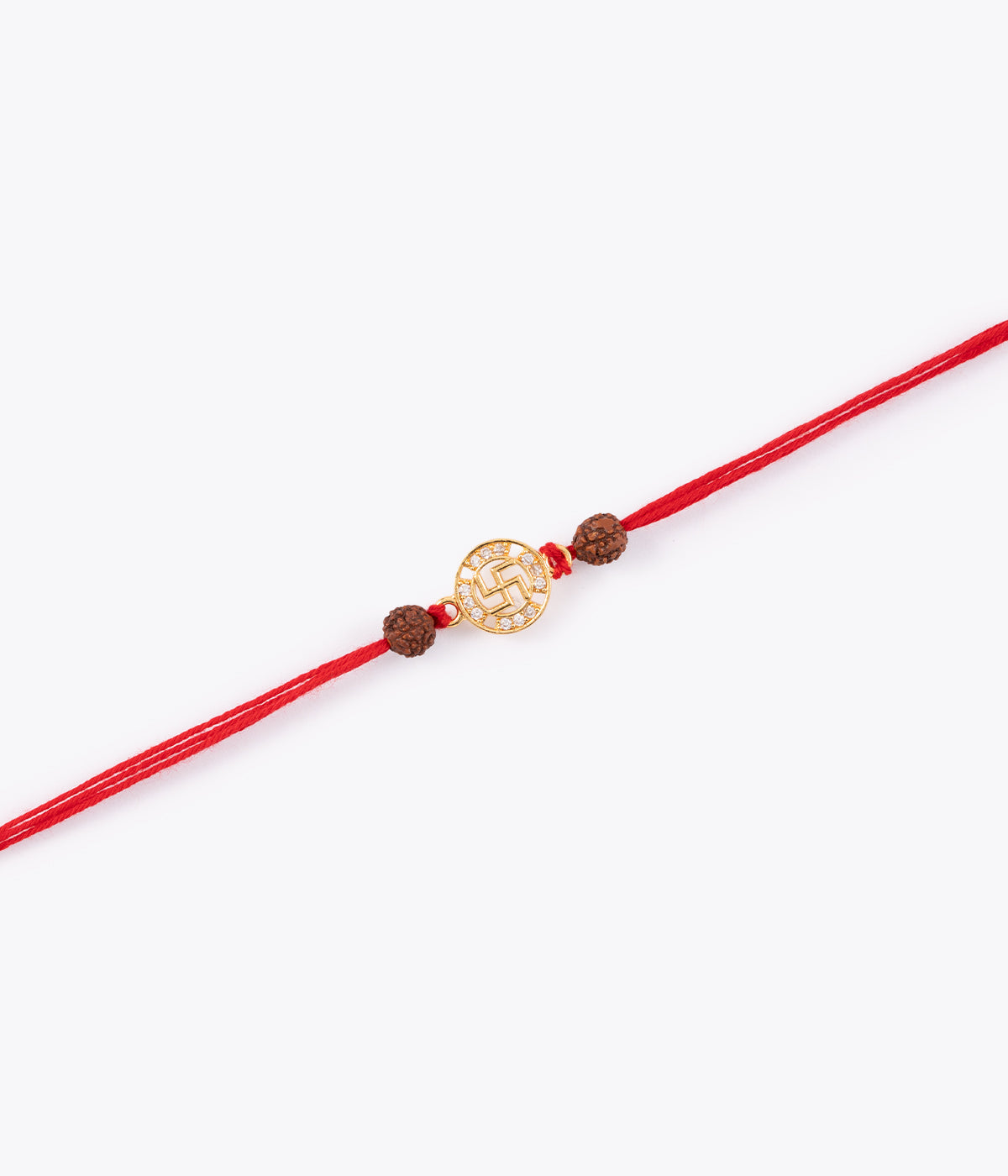Gold-Plated Swastika Rakhi