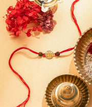 Gold-Plated Swastika Rakhi