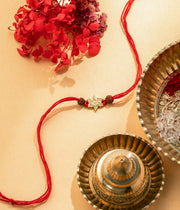 Rudraksha Shree Gold-Plated Rakhi